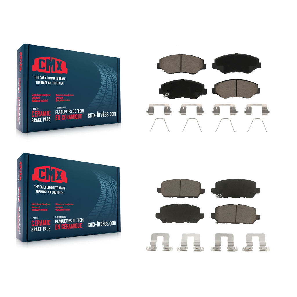 Front Rear Ceramic Brake Pads Kit For 2016 Honda CR-Z