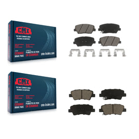 Front Rear Ceramic Brake Pad Kit For 14-17 Kia Rondo With Electric Parking