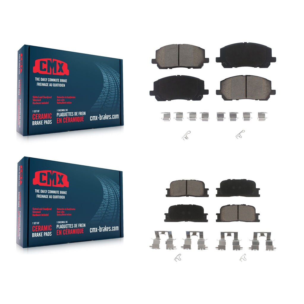Front Rear Ceramic Brake Pads Kit For 2001-2003 Toyota Highlander