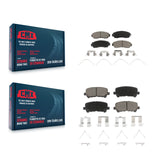 Front Rear Ceramic Brake Pads Kit For 2011-2017 Honda Odyssey