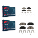 Front Rear Ceramic Brake Pads Kit For 2019-2022 Honda Passport