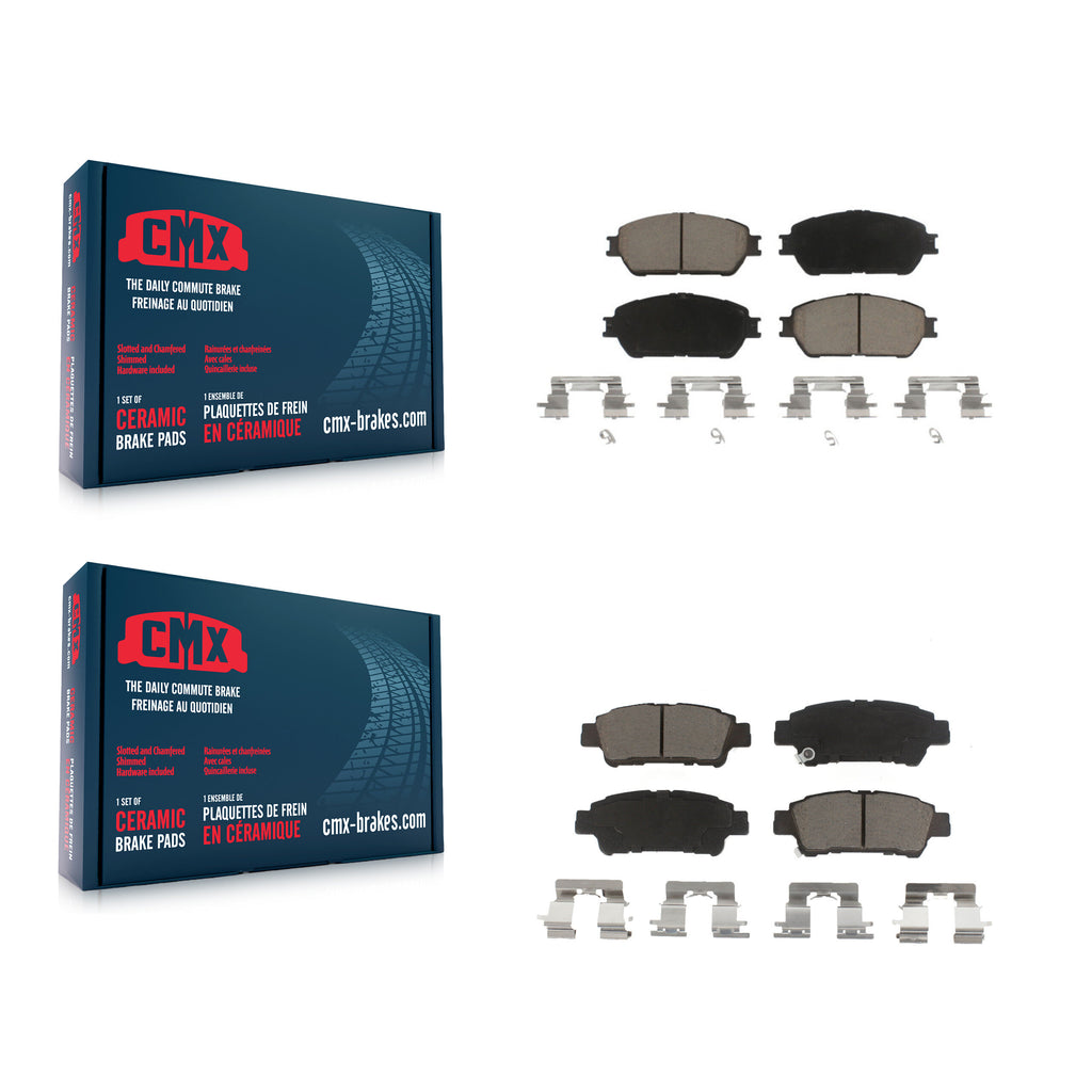 Front Rear Ceramic Brake Pads Kit For 2004-2010 Toyota Sienna