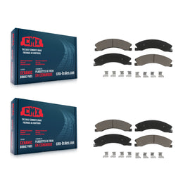 Front Rear Ceramic Brake Pad Kit For Chevrolet Silverado 2500 HD GMC Sierra 3500