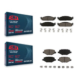 Front Rear Ceramic Brake Pads Kit For 2009-2010 Lincoln MKS
