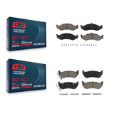 Front Rear Ceramic Brake Pads Kit For Jeep Wrangler TJ