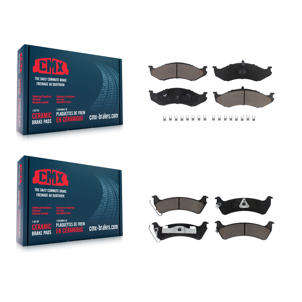 Front Rear Ceramic Brake Pads Kit For Jeep Grand Cherokee