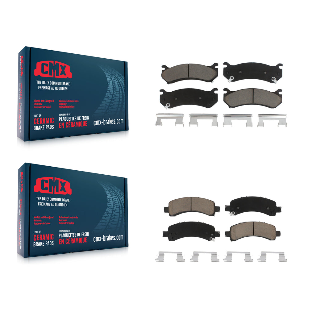 Front Rear Ceramic Brake Pad Kit For Chevrolet Tahoe GMC Suburban 1500 Avalanche