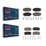 Front Rear Ceramic Brake Pads Kit For 2007-2012 Hyundai Veracruz