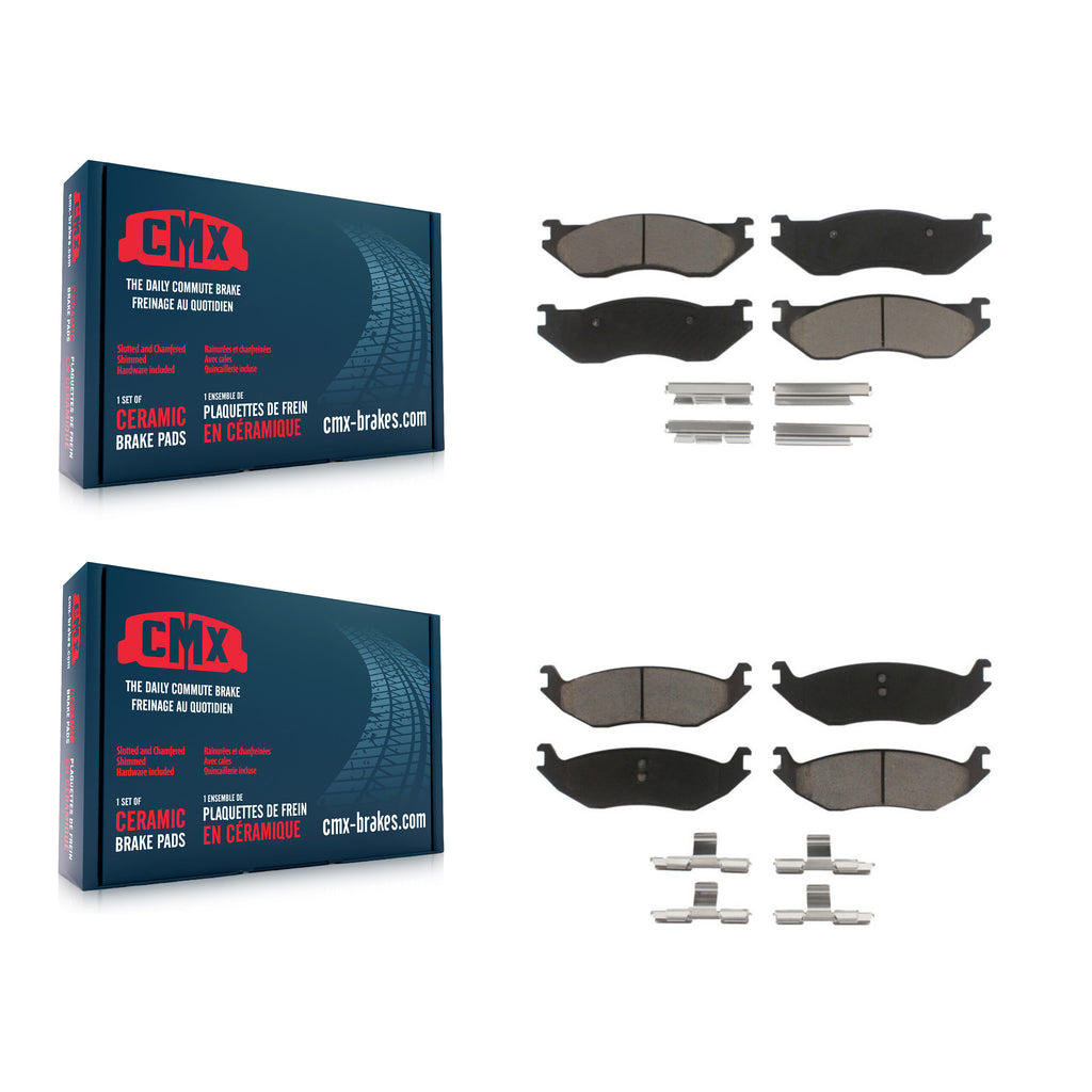 Front Rear Ceramic Brake Pads Kit For Dodge Durango Ram 1500 Van