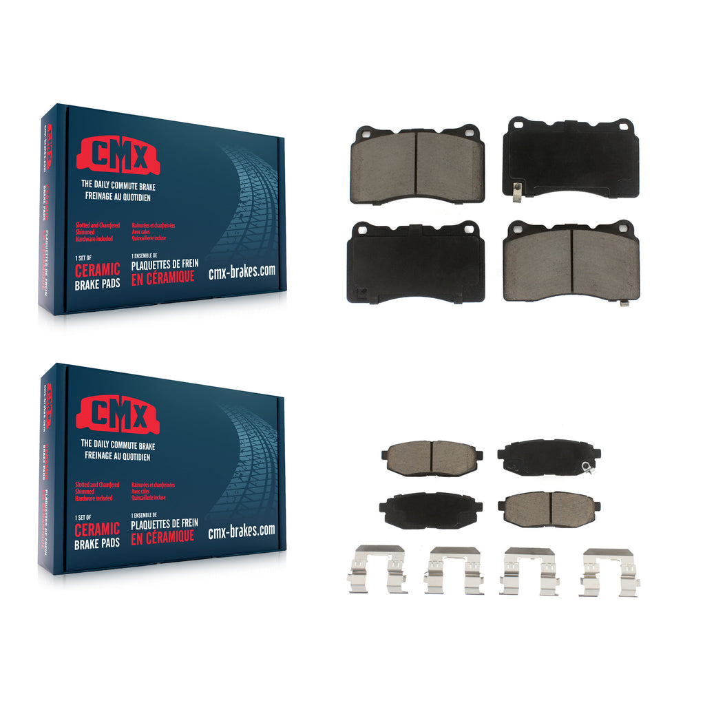 Front Rear Ceramic Brake Pads Kit For 2017 Subaru BRZ Base With Brembo Brakes