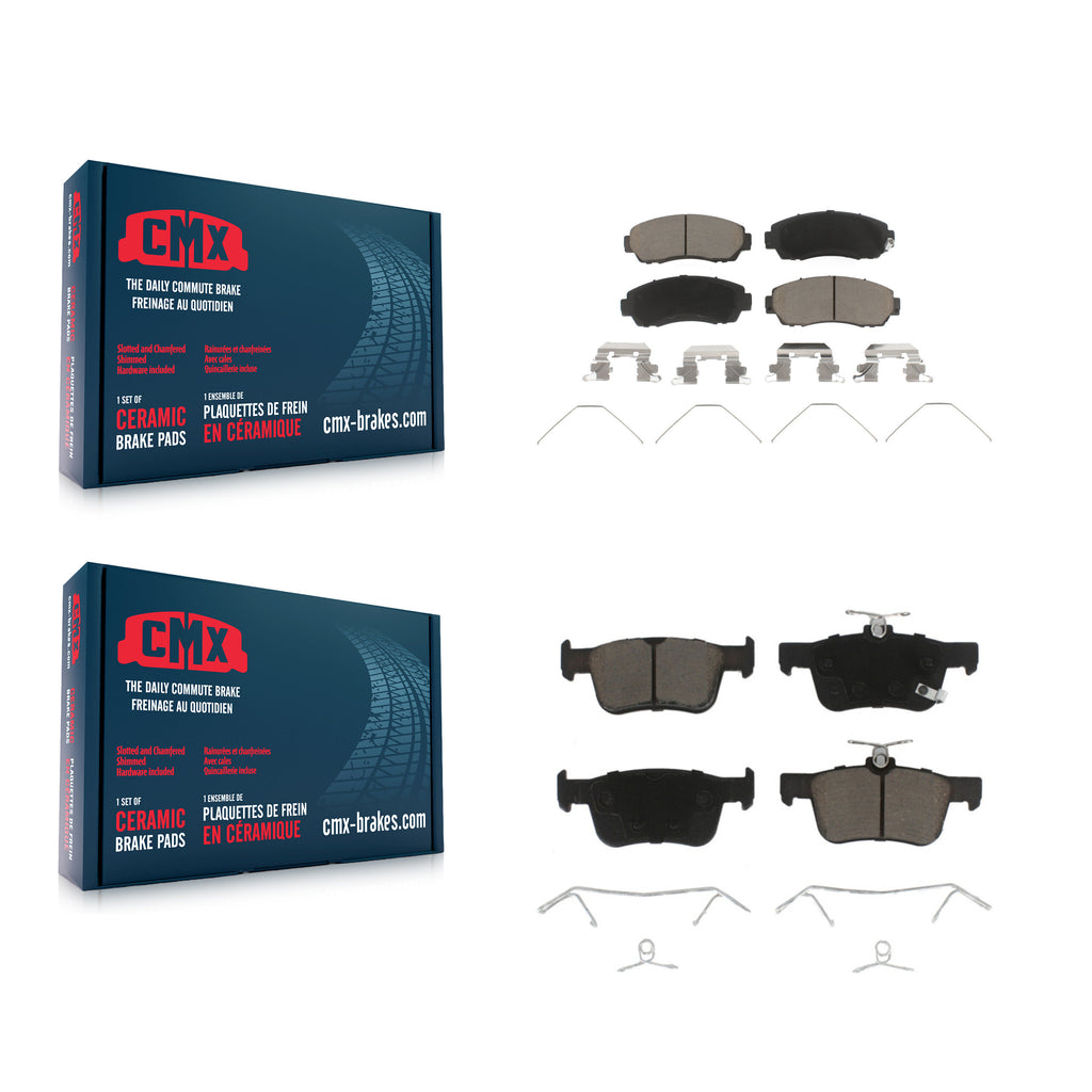 Front Rear Ceramic Brake Pads Kit For 2019-2022 Acura RDX