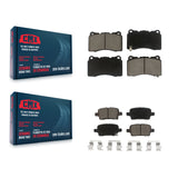 Front Rear Ceramic Brake Pads Kit For 18-19 Buick Regal TourX With Brembo Brakes