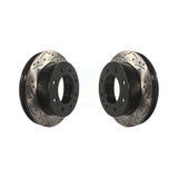Front Drilled Slot Brake Rotors Pair For Chevrolet Silverado 2500 HD GMC Sierra
