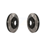 Front Drilled Slot Brake Rotor Pair For Chevrolet Equinox Malibu Cruze Buick GMC