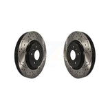 Front Drill Slot Brake Rotors Pair For Ford Explorer Taurus Flex Lincoln MKS MKT