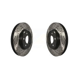 Front Drill Slot Disc Brake Rotor Pair For Dodge Charger Chrysler 300 Challenger