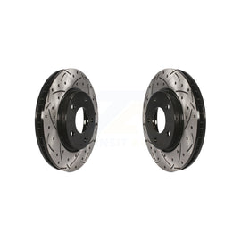 Front Coat Drill Slot Disc Brake Rotors Pair For Dodge Caliber Mitsubishi Lancer