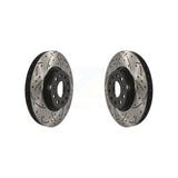 Front Drill Slot Brake Rotor Pair For Volkswagen Jetta Passat Audi Tiguan GTI CC
