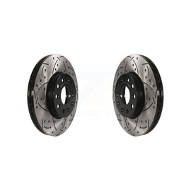 Front Drilled Slot Brake Rotor Pair For Volkswagen Jetta Beetle Audi Golf A3 Eos
