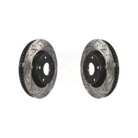 Front Drill Slot Brake Rotor Pair For Toyota Camry RAV4 Lexus ES350 Avalon Scion