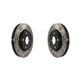 Front Drill Slot Brake Rotors Pair For Toyota RAV4 Scion xB Prius V Lexus HS250h