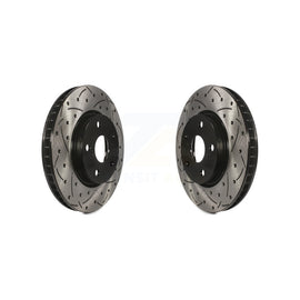 Front Coated Drilled Slotted Disc Brake Rotors Pair For Lexus IS250