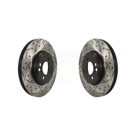 Front Coated Drilled Slotted Disc Brake Rotors Pair For Mini Cooper Countryman