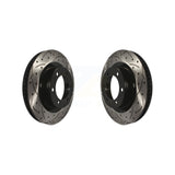 [Front] 2010-2023 Toyota 4Runner Lexus GX460 Premium OE Drilled & Slotted Brake Rotor Kit For Max Performance Braking