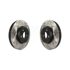 Front Drilled Slot Brake Rotor Pair For Mercedes-Benz E350 C300 C350 E400 SLC300