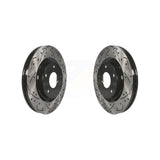 Front Coated Drilled Slotted Disc Brake Rotors Pair For Nissan Sentra Juke
