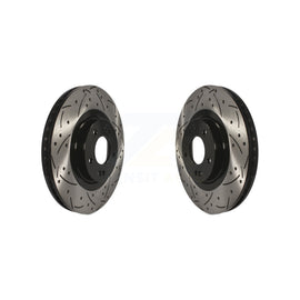 Front Drill Slot Disc Brake Rotor Pair For Hyundai Kia Sorento Santa Fe Sport XL