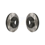 [Front] 2015-2019 Subaru Legacy 2.5L Premium OE Drilled & Slotted Brake Rotor Kit For Max Performance Braking