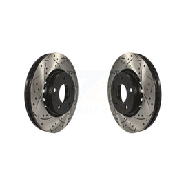 Front Coated Drilled Slotted Disc Brake Rotors Pair For Mazda CX-5 6