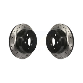 Rear Drilled Slot Brake Rotor Pair For Chevrolet Silverado 1500 GMC Sierra Tahoe