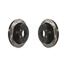 [Rear] 2012-2014 Ford F-150 With 7 Lug Wheels Premium OE Drilled & Slotted Brake Rotor Kit For Max Performance Braking