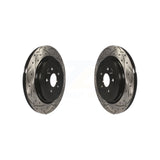 Rear Drilled Slot Brake Rotors Pair For Ford Explorer Taurus Flex Police Utility