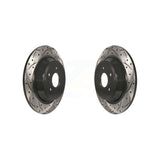 Rear Drill Slot Disc Brake Rotor Pair For Ford Fusion Escape Lincoln MKC MKZ MKX