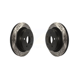 Rear Drilled Slot Brake Rotors Pair For Ram 1500 Dodge Durango Classic Chrysler