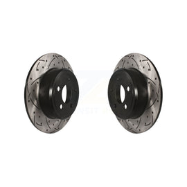Rear Drill Slot Disc Brake Rotors Pair For Dodge Charger Chrysler 300 Challenger