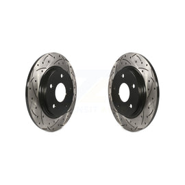 Rear Drill Slot Brake Rotor Pair For Dodge Grand Caravan Chrysler Town & Country