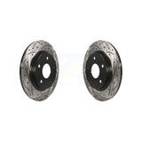 Rear Drill Slot Brake Rotor Pair For Dodge Grand Caravan Chrysler Town & Country