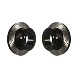 Rear Coated Drilled Slotted Disc Brake Rotors Pair For Ram 2500 3500 1500 Dodge