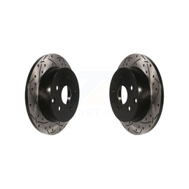 Rear Coated Drilled Slotted Disc Brake Rotors Pair For Toyota RAV4 Lexus HS250h