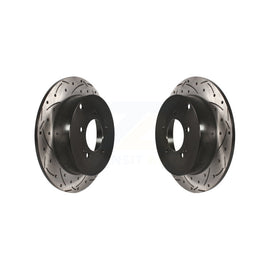 Rear Coated Drilled Slot Disc Brake Rotors Pair For Mitsubishi Lancer Outlander
