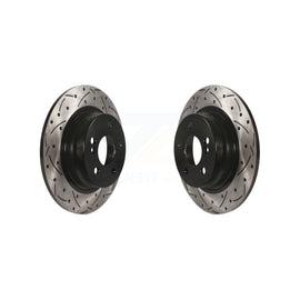 Rear Coated Drilled Slot Disc Brake Rotors Pair For Mercedes-Benz C300 C250 C230