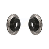 Rear Coated Drilled Slot Disc Brake Rotors Pair For Mercedes-Benz C300 C250 C230