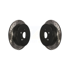 Rear Drill Slot Brake Rotor Pair For Toyota Highlander Sienna Lexus RX350 RX450h