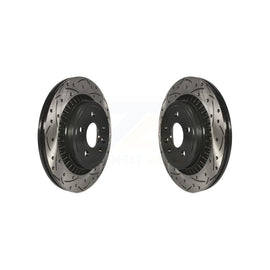 [Rear] 2010-2017 Volvo XC60 Premium OE Drilled & Slotted Brake Rotor Kit For Max Performance Braking