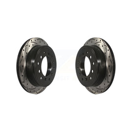 Rear Drill Slot Disc Brake Rotors Pair For Toyota 4Runner Lexus GX460 FJ Cruiser