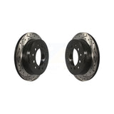 Rear Drill Slot Disc Brake Rotors Pair For Toyota 4Runner Lexus GX460 FJ Cruiser